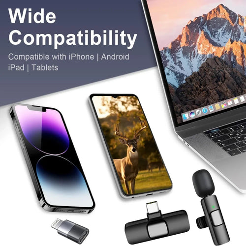 Wireless Clip-On Lavalier Microphone